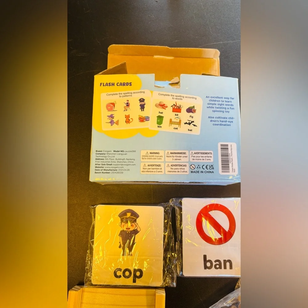 New Wooden Reading Blocks Set for Kids